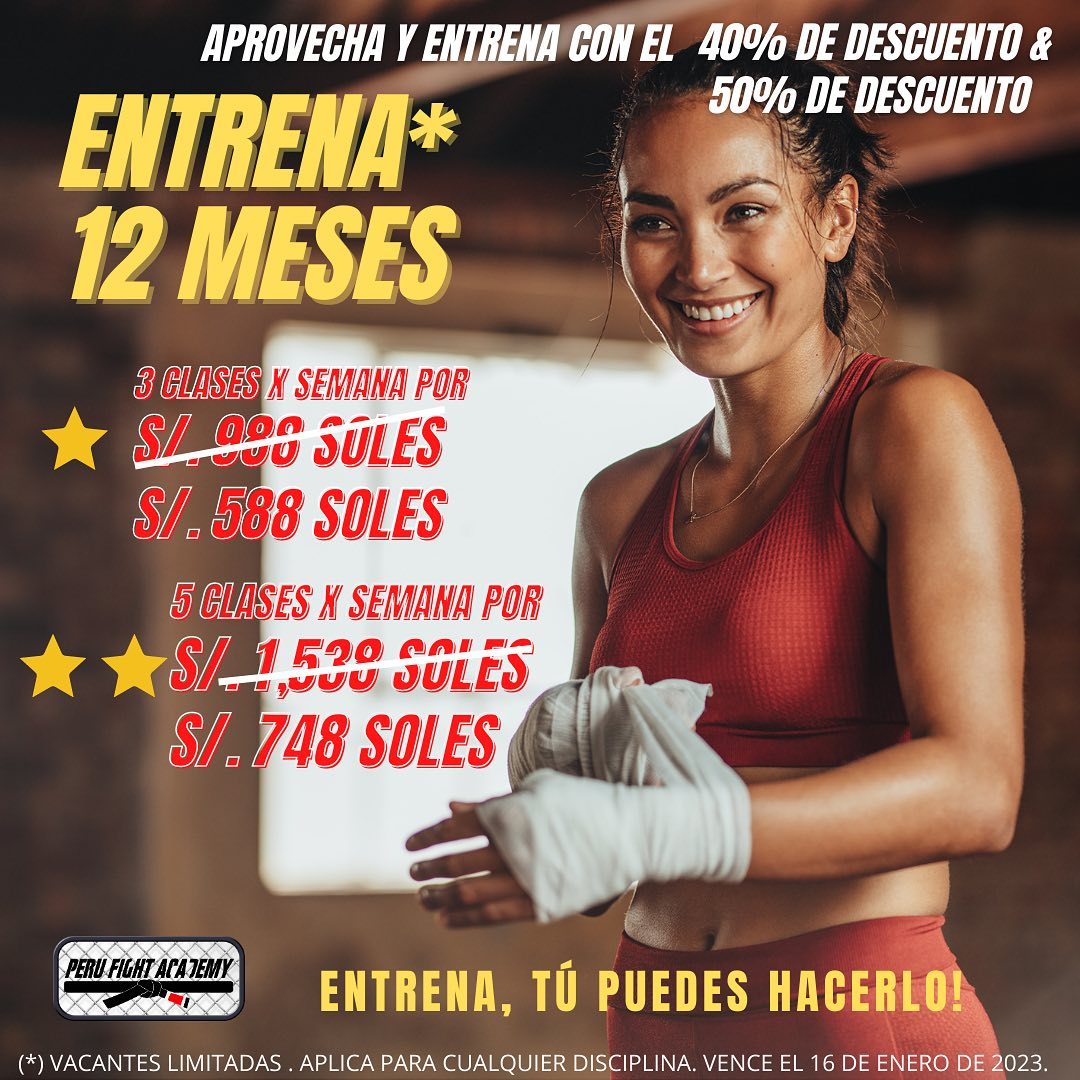 Entrena 12 Meses Con Descuento Del 50 Peru Fight Academy 9210